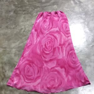 Pink long skirt
