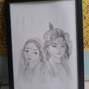 radhe krishna sketch