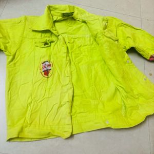 yellow denim jacket for women