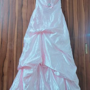 Imported Satin Pale Pink Gown