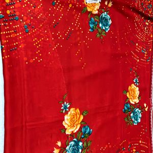 New Unused Soft Cotton Silk Saree With Blouse Piec