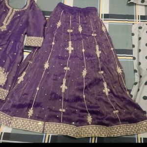 Heavy Embroidery Short Kurti With Lehnga Dupatta