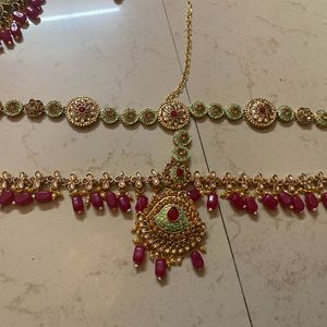 Mint And Ruby Pink Bridal set