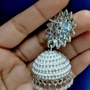 Silver Jhumka(Earrings)