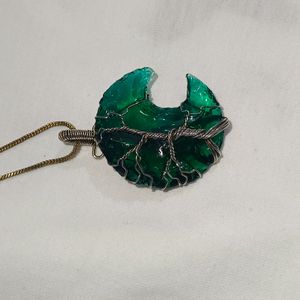 emerald moon pendant