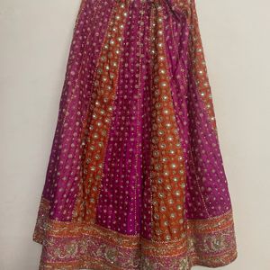 Pink And Orange Bridal Lehenga