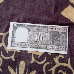 Old Rare Original Ten Rupee Note