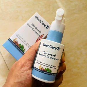 WishCare Hair Growth Serum Concentrate - 3% Redensyl, 4% Anagain, 2% Baicapil, Caffeine, Biotin, Plant Keratin & Rice Water - Hair Growth Serum for Men & Women