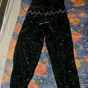 Black Embroidery Jumpsuit For Women