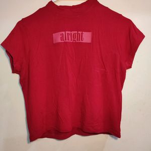 Westside nuon Red Fitted Crop Top In Size L