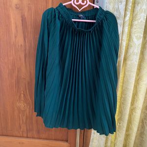 Pleated Skirt Dark green