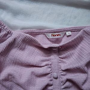 Short Sleeved Slim Fit Top (Lilac)