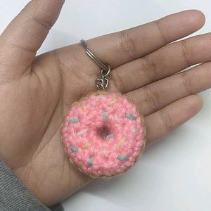 Cute Crochet Mini Donut Keychain 🍩