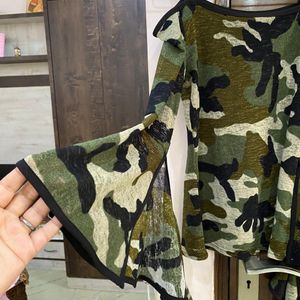 Military print top 🪖