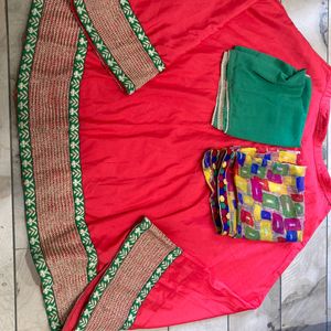 Peach Chaniya Choli Full Set