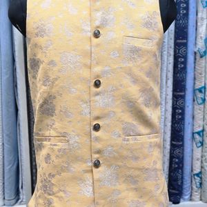 Yellow Ethnic Jacket For Wedding