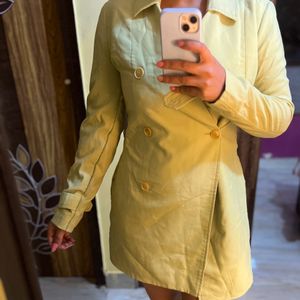 Lime Overcoat Dress