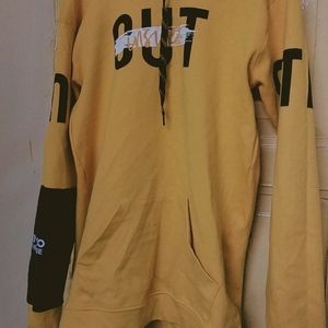 Yellow Colour Hoodie For Mens