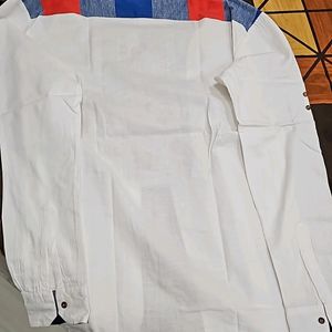 Pure Linen Shirt , Size Xxl, Used 2 Times , Slight Strain Pictures Included.