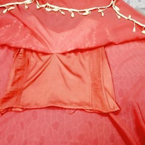 It Is A Dark pink CaPe Top ... Free size..