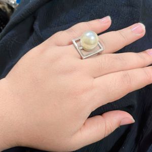 Western Big Pearl Ring