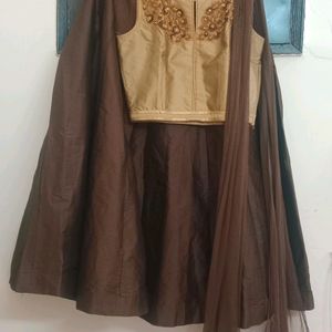 Crop Top Lehnga Choli With Dupatta