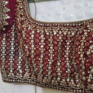 Green And Magenta Lehenga