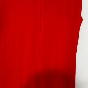 Side Slit Red Colour Dress