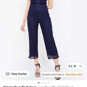 GINGER BY LIFESTYLE NAVY BLUE JUMPSUIT