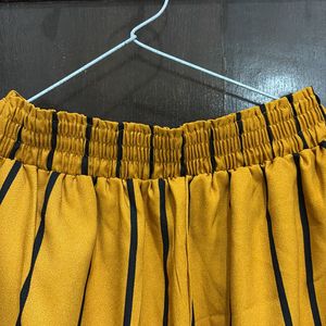 Mustard And Black Trousers