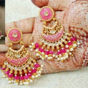 Meenakari Earring, Attractive Kundan Earring