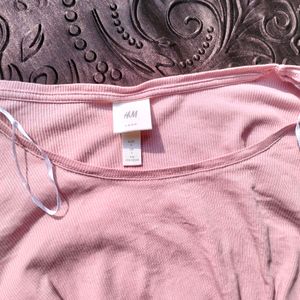 Baby Pink Cute Top From H&M