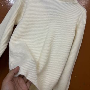 Korean Neck Cut Soft Woollen Knit Pullover