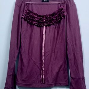 Wine Full Sleeves Top