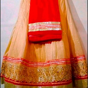 New Lehnga Red and😍golden