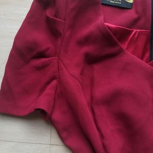 Swell Maroon A-line Dress.