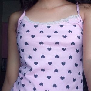 Pink Hearts Y2k Slip