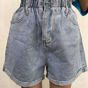 Paper bag Denim Shorts