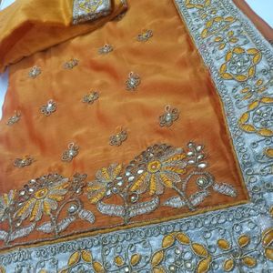 Festive Glow Embroidered Saree