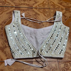 New Navratri Blouse With Real Mirror