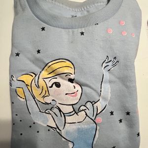 Cindrella Print Sweatshirt By Yk Disney 6-8 Yrs