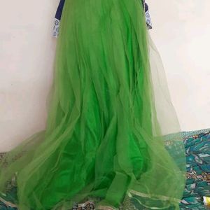 Green Lahenga With 3 Meter Dupatta