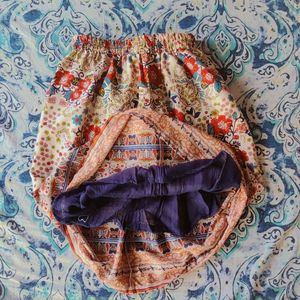 Floral Print Mini Skirt