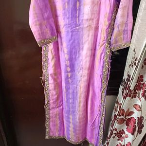 Kurta With Mirror And Skirt