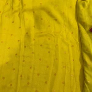 Designer yellow saree (New)