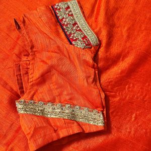 Very Beautiful Heavy Work Saree 🧡