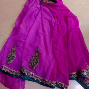 Magenta Saree