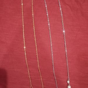 Gold & Silver Pearl Necklace