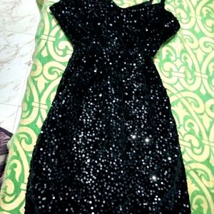 Black  Dress Velvet Material Only Onces