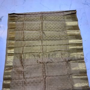 Golden Tussar Silk Saree at Offer Price